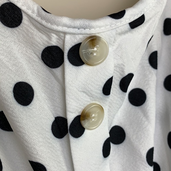 XL Black & white polka dot beach dress - Picture 5 of 10